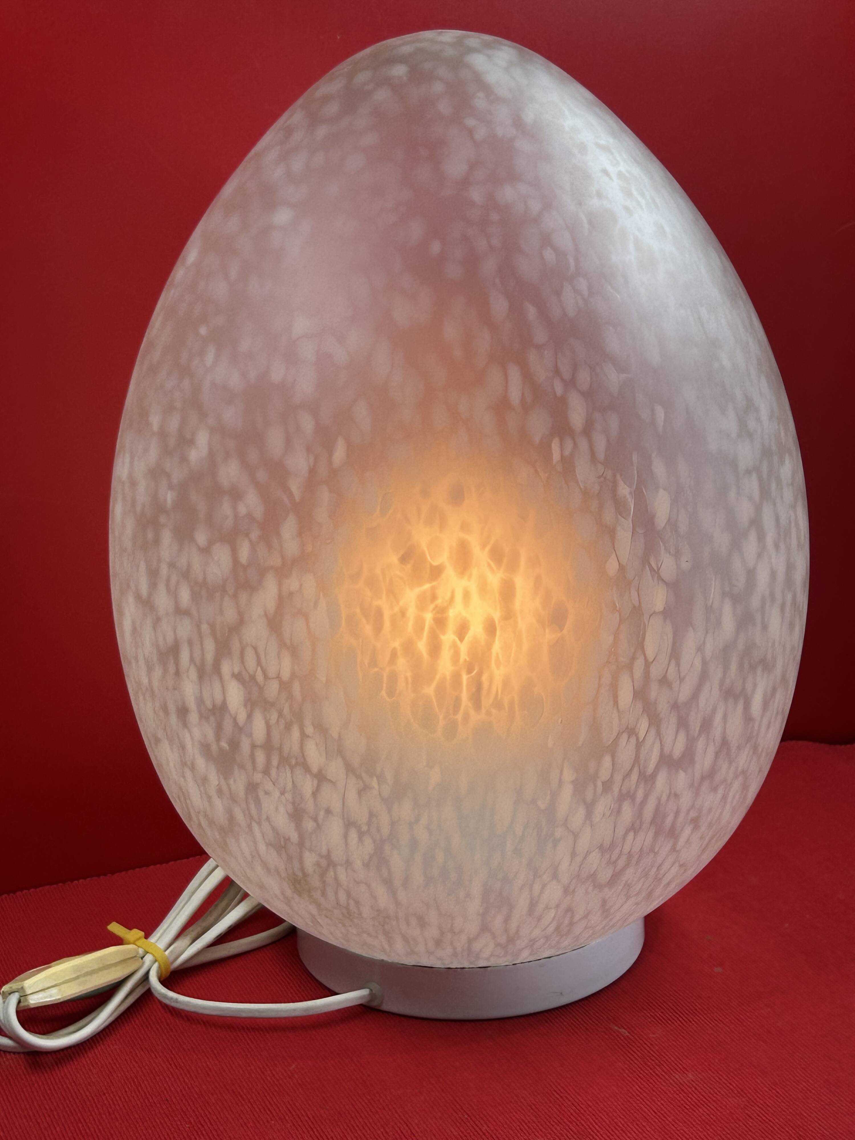Table lamp - Zen - the egg - speckled glass