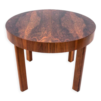 Art deco extensible round dining table Poland 1940s
