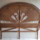 Peacock rattan headboard bed