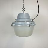 Grey Industrial Cast Aluminium Pendant Lamp, 1980s