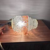 Vintage globe lamp with flower patterns