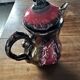 Vallauris Chrome Enameled Ceramic Teapot or Coffee Pot
