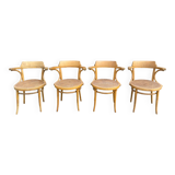 Set of 4 caned chairs