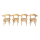 Set of 4 cane chairs