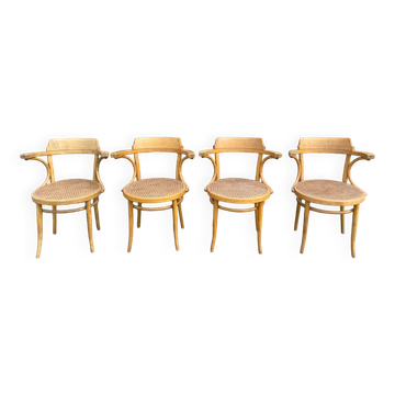 Set of 4 cane chairs