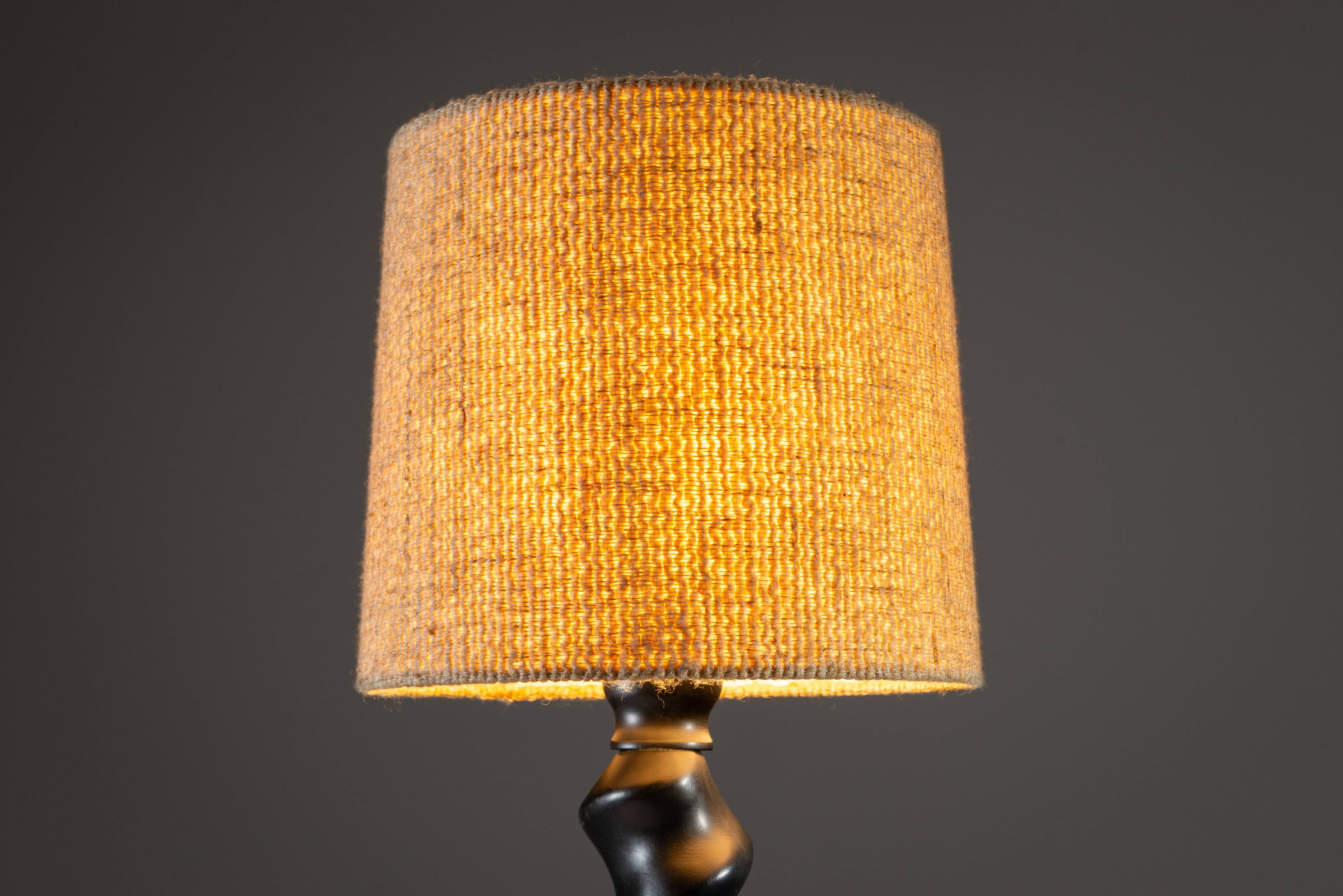 Sculptural wooden Typ 42 table lamp by Temde