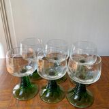 Set of 6 Alsatian wine glasses