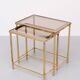 Brass side tables Hollywood Recency 1970s France