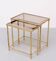 Brass side tables Hollywood Recency 1970s France