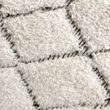 Moroccan Berber carpet blessed ouarain ecru with black patterns engraved 304x205cm