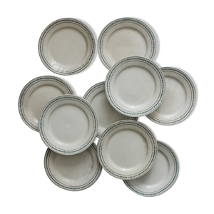10 assiettes plates en