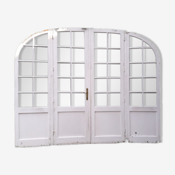 Oak arched bay window door H219xW267,5 small tiles