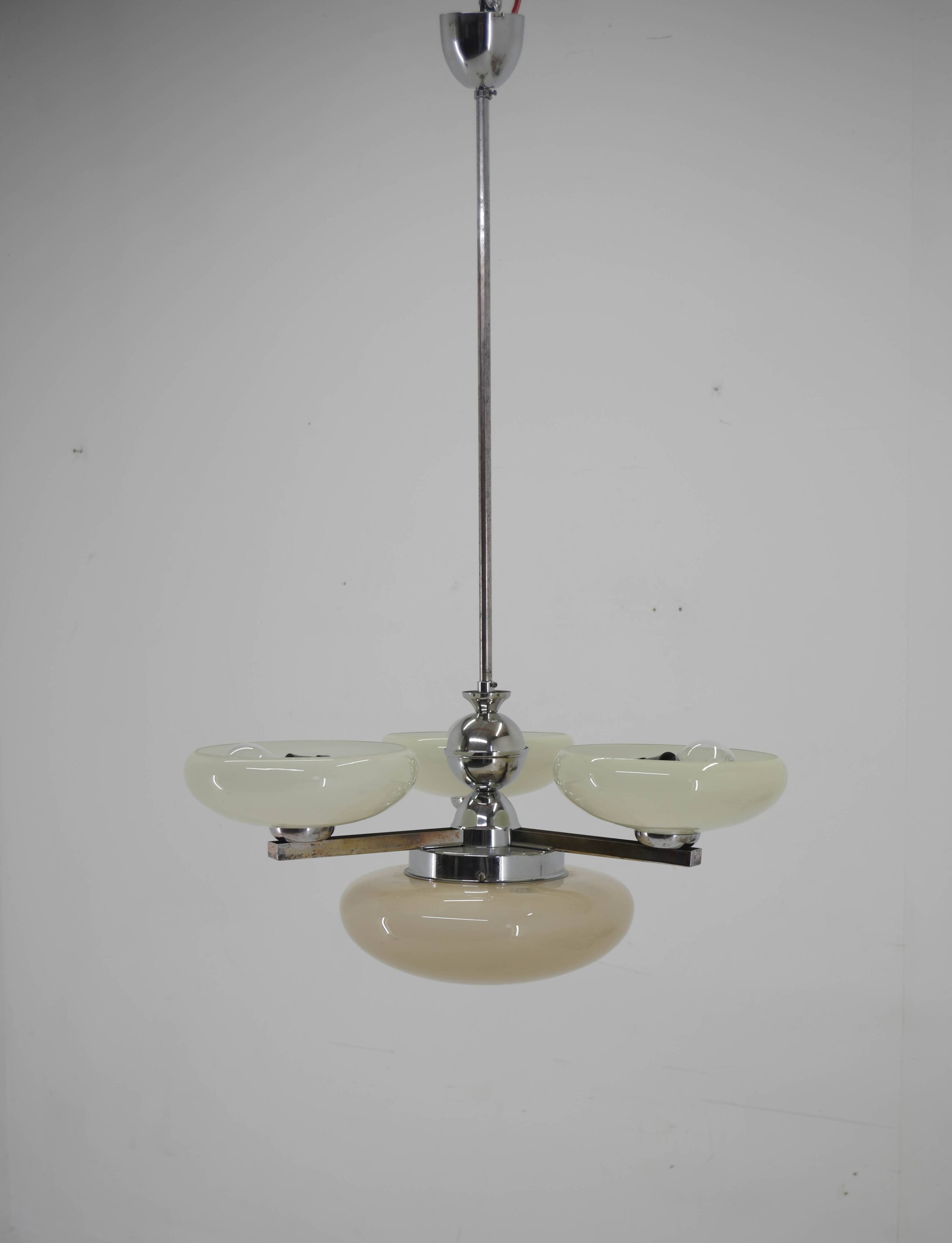 Art Deco Chandlier, Czechoslovakia, 1940s