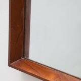 Scandinavian teak rectangular mirror - 101x41cm
