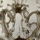 Old Venetian chandelier in crystal and bronze