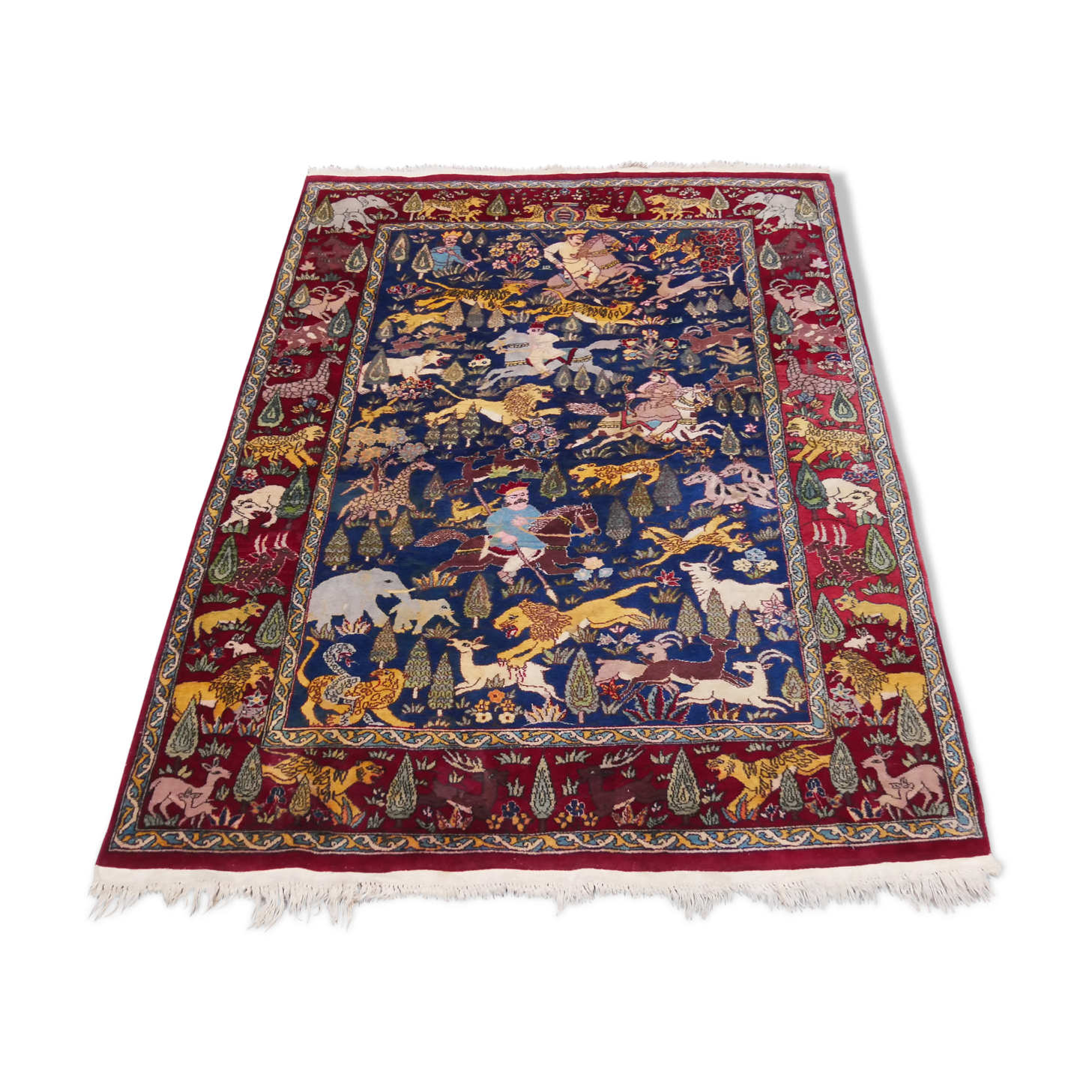 Panjab handmade Indian Oriental carpet 180 x 130 cm
