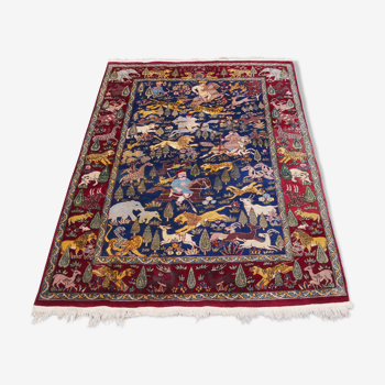 Panjab handmade Indian Oriental carpet 180 x 130 cm