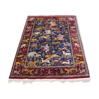 Panjab handmade Indian Oriental carpet 180 x 130 cm