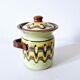 Vintage Bulgarian ceramic mustard pot Troyan