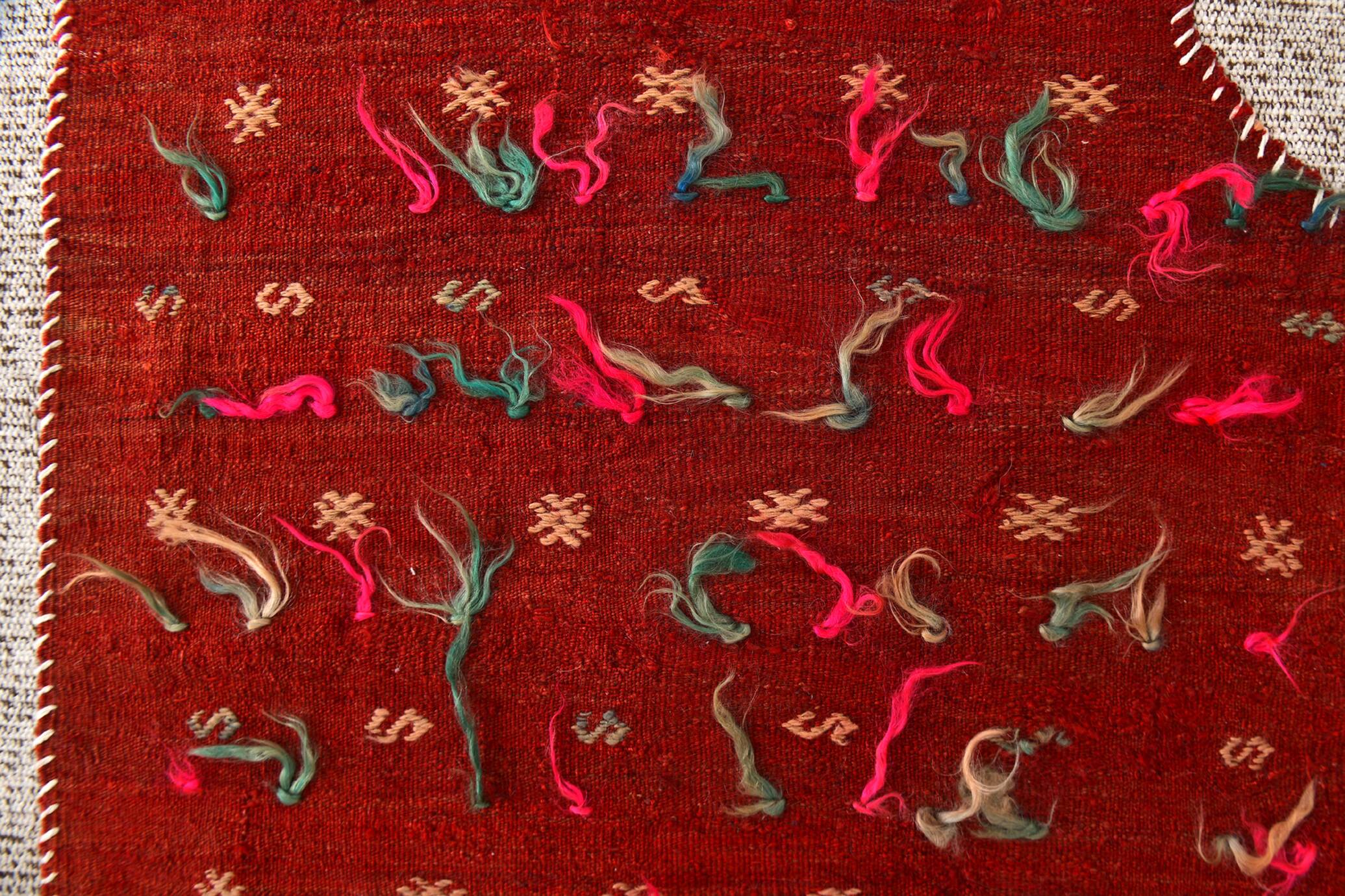 3x5 Red Contemporary Vintage Kilim Rug, 105x149Cm