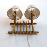 Sconce to 2 rattan fires, 1960/1970