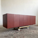 Enfilade par Lella & Massimo Vignelli pour Poltrona Frau, Italie années 1990