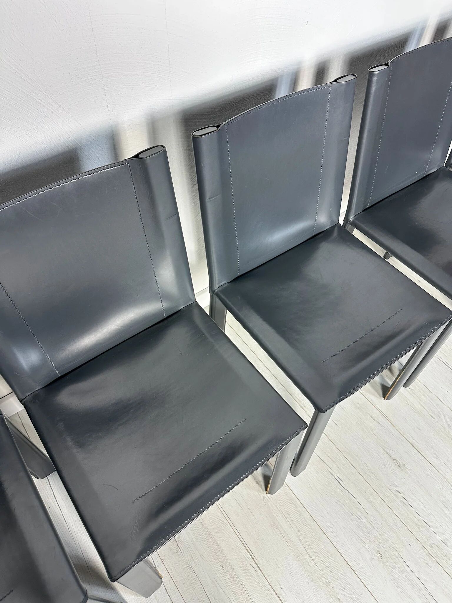 1/6 1980s Vintage Italian Dining Chairs by Carlo Bartoli for Matteo Grassi