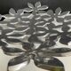 Vintage perforated aluminium cast iron centrepiece