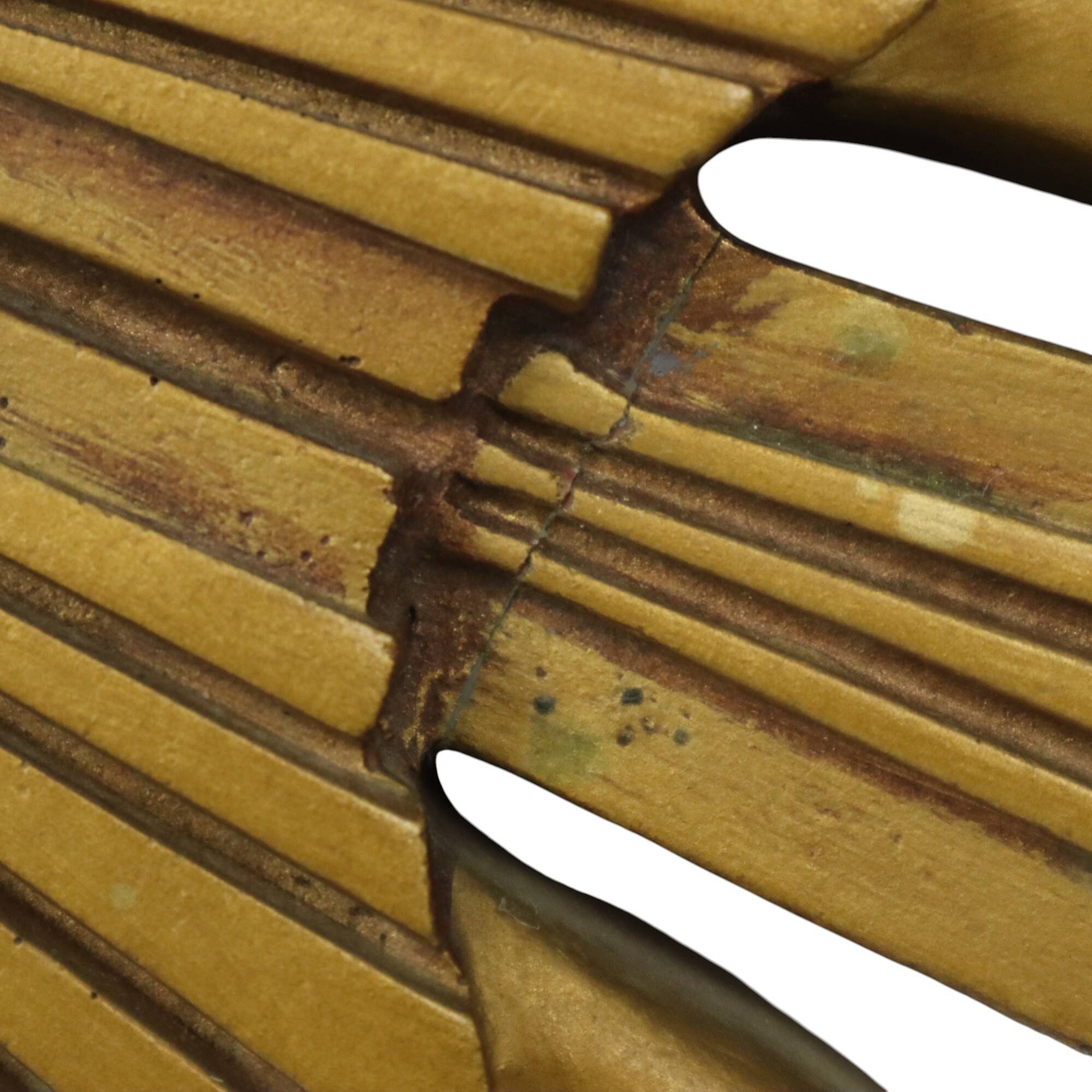 Vintage Sun Mirror Sunburst Mirror Convex Gold Resin 48cm