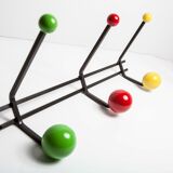 Coat rack 6 balls restored