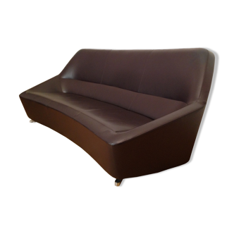 Leather sofa Cinna design by François Bauchet