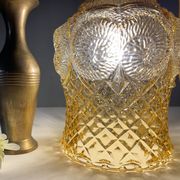 Bladeuse tulipe vintage en verre ambré