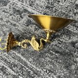 Swan brass wall lamp