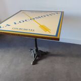 Vintage enameled table, Courchevel ski resort