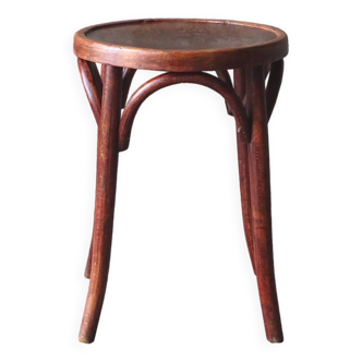 Bistro stool with thermoformed wooden seat, 1920