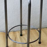 High metal and wood stool