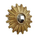 Small Sun Mirror Sunburst Mirror Gold Leaf Convex 24cm