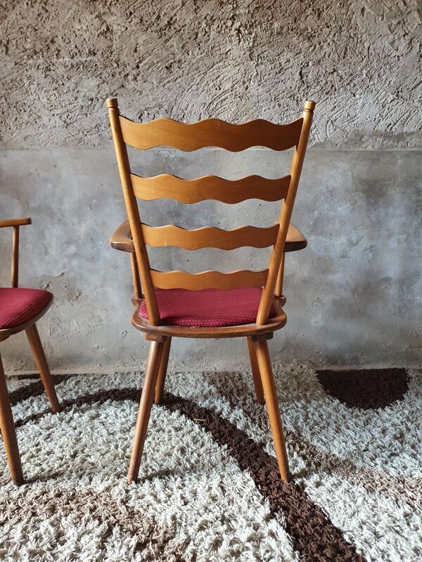Paire de chaise style ''Moustache'' vintage