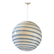 Murano Style Glass Pendant Swirling Blue and White