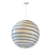 Murano Style Glass Pendant Swirling Blue and White