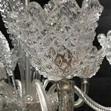 Lustre en verre de Murano transparent