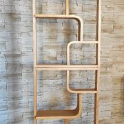 Bent plywood wall, bookcase, flowerbed, Volak by Holesov, 1960s Czechoslova