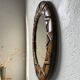Round rattan mirror 1980