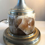 Marble and stainless steel lamp design 70s