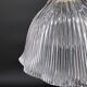 Suspension vintage en verre Holophane, forme drapée