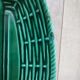 Green Barbotine dish with asparagus patterns