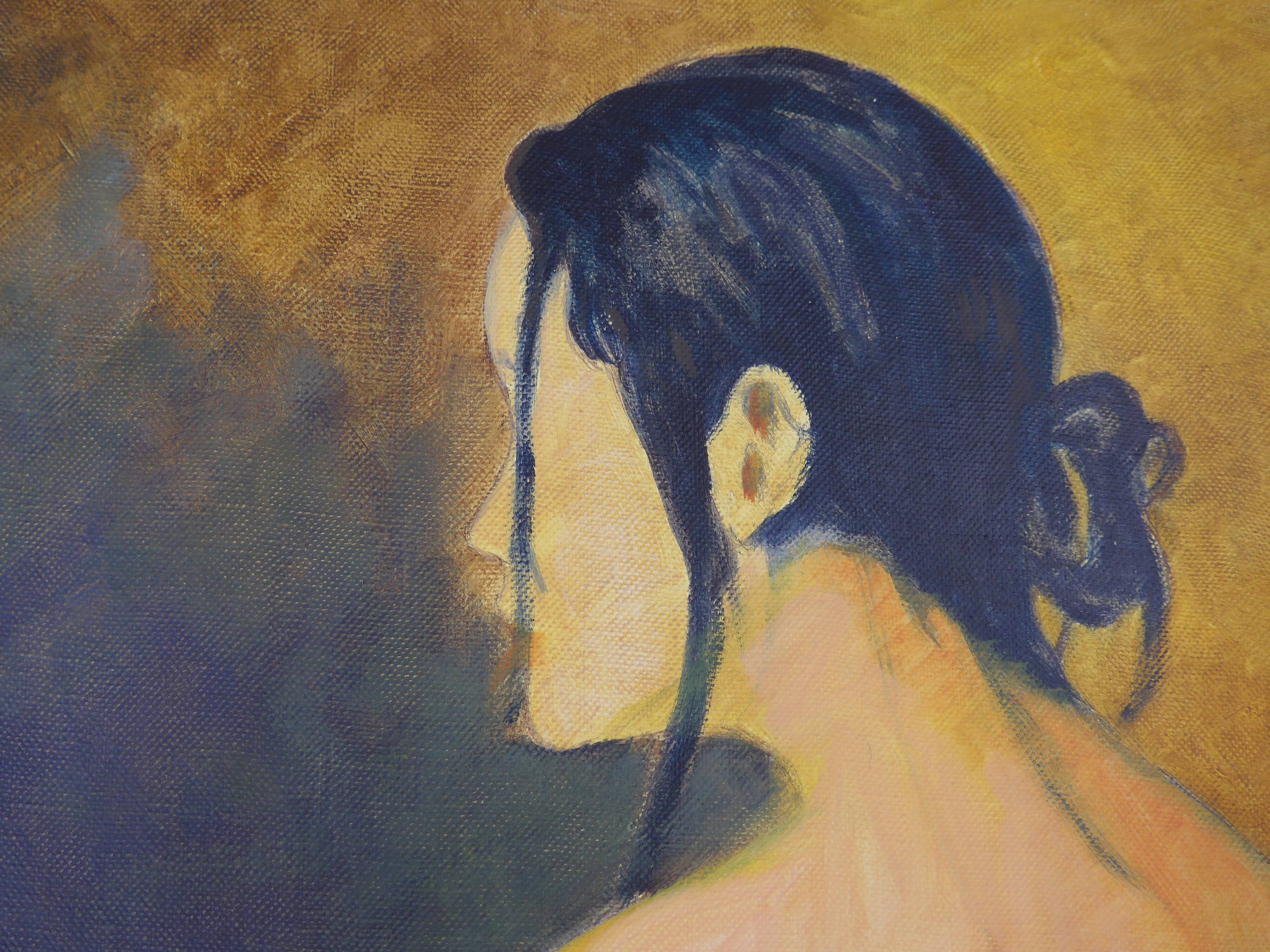 Canvas portrait of woman