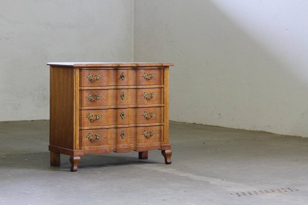 Commode vintage danoise de style brutaliste en chêne clair, dans le style de Henning Kjærnulf, années 1960