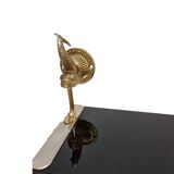 Vintage French Glass Bathroom Shelf, 1960s