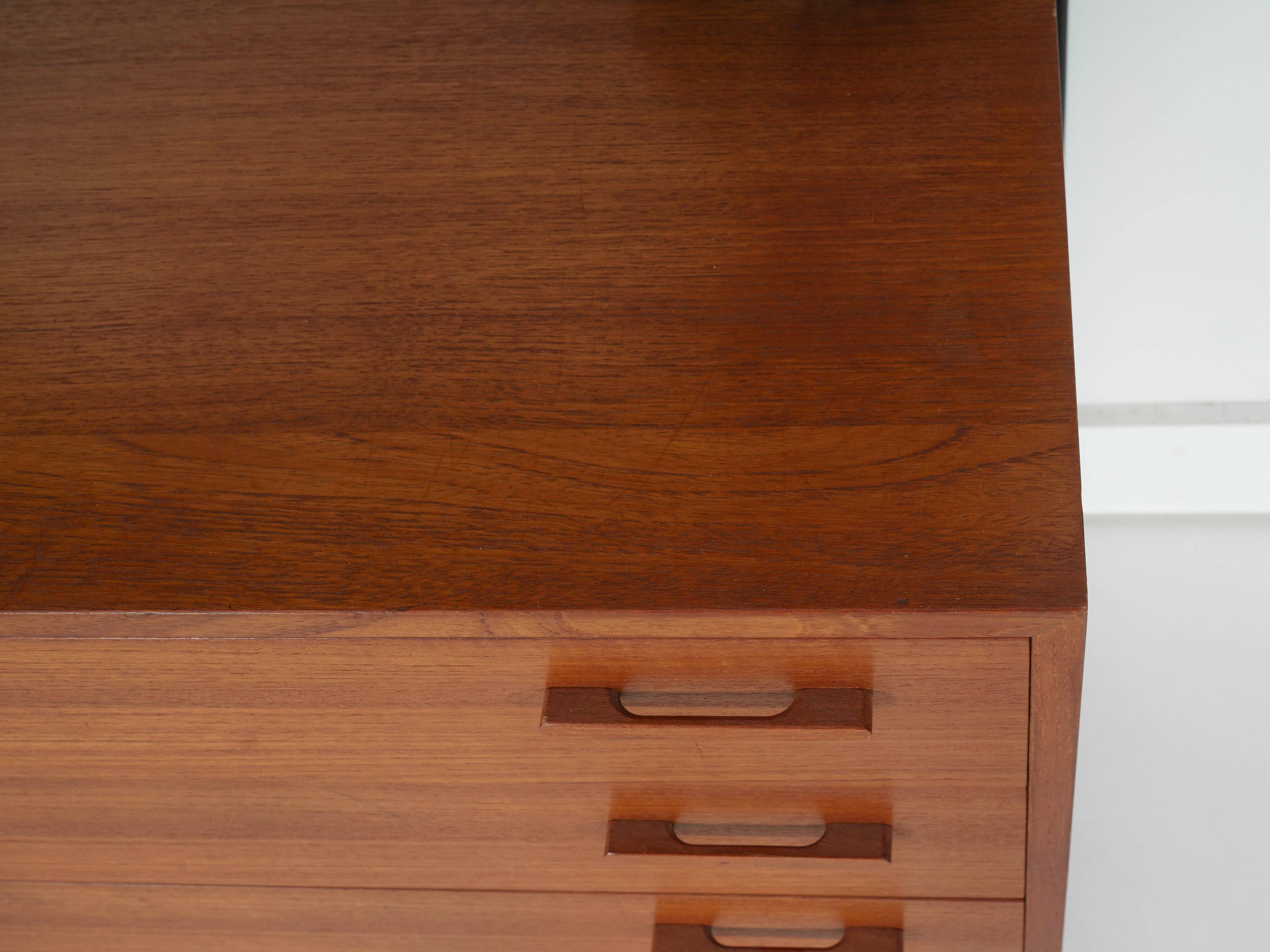 Modular shelving Kai Kristiansen, teak veneer, Danish design 1960s